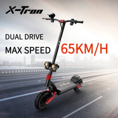 €1244 with coupon for X-Tron X10 Pro 10 inch Folding Off-Road Electric Scooter 1600W *2 Motor 60V 20.8Ah Battery Max speed 65-70km/h Max load 150KG Hydraulic brake Aluminum alloy Body from EU warehouse BUYBESTGEAR