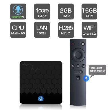 EARLY BIRD $38 with coupon for X88 Mini Android TV OS TV Box – BLACK EU from GearBest