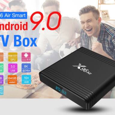 €34 with coupon for X96 Air Smart Android 9.0 TV Box – Black 4GB RAM+32GB ROM EU Plug from GEARBEST