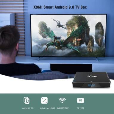 €14 with coupon for X96H Smart Android 9.0 TV Box 2GB RAM + 16GB ROM – Black 2GB RAM + 16GB ROM EU Plug from GEARBEST