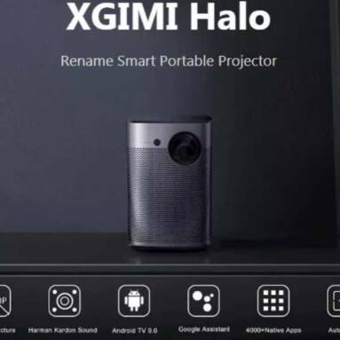 €619 with coupon for XGIMI Halo DLP Projector 1080P Support 4K Resolution 2GB 16GB Android 9.0 17100mAh Battery Google Assistant Home Theater Projector from BANGGOOD