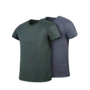 €17 with coupon for XIAOMI 7th Summer Men Short Sleeve Breathe Freely Flower Yarn Quick-drying Fitness Sport T-shirts – Grey 170/88A from BANGGOOD