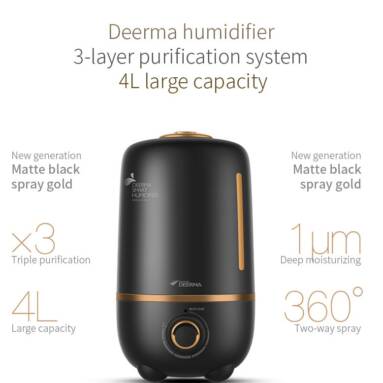 $19 with coupon for XIAOMI Deerma DEM-F450 Mini Silent Aromatherapy Humidification 4L Cool Black Air Humidifier from BANGGOOD