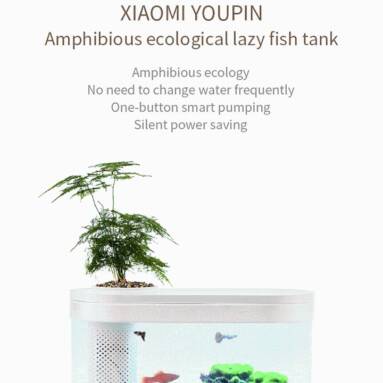€151 with coupon for XIAOMI Geometry Fish Tank Aquaponics Ecosystem Small Water Garden Ecological Fish Tank Aquarium Transparent Aquarium from BANGGOOD