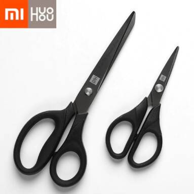 €7 with coupon for XIAOMI HUOHOU 2pcs Titanium-plated Scissors Black Sharp Sets Sewing Thread Antirust Pruning Scissor Leaves Trimmer Non-slip Tools Kit from EU CZ warehouse BANGGOOD