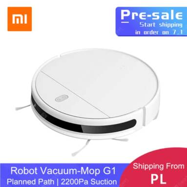 €154 with coupon for XIAOMI MIJIA Mi Sweeping Mopping Robot Vacuum Cleaner G1 EU POLAND Warehouse from GEARBEST