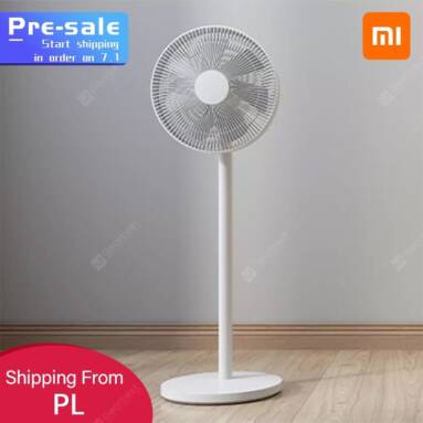 €56 with coupon for New XIAOMI MIJIA SMARTMI Standing Floor Fan DC Pedestal Standing portable Fans rechargeable Air Conditioner Natural Wind – from Poland EU Warehouse from GEARBEST