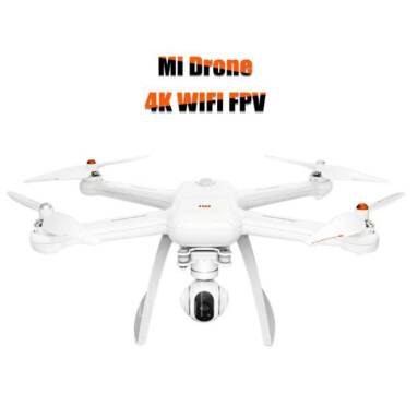 $449 with coupon for XIAOMI Mi Drone 4K UHD WiFi FPV Quadcopter  –  CN PLUG  WHITE from GearBest