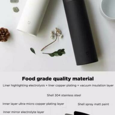 €19 with coupon for XIAOMI Mijia 480ML Vacuum Thermos Bottle Women Men Long Lasting Insulation Stainless Steel Water Bottles with Tea Strainer – Black from BANGGOOD