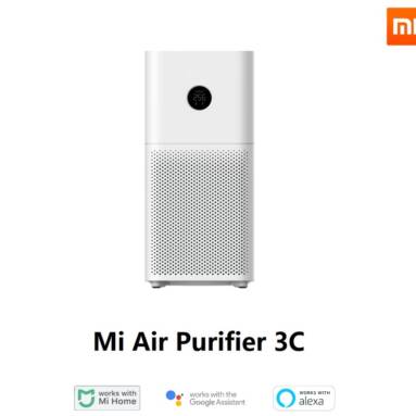 €84 with coupon for Xiaomi Mi Air Purifier 3C Smart Digital LED Display Formaldehyde Remover Bacterial Sterilizer Air Freshener Low Noise Google Alexa APP Smart Control Global Version from EU warehouse GEEKBUYING