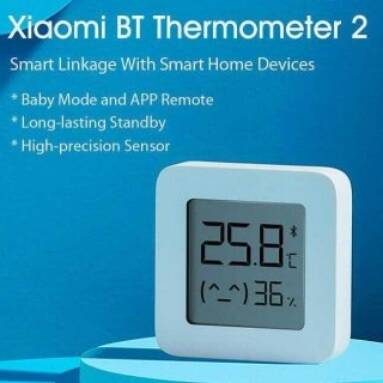 €3 with coupon for [Newest Version] XIAOMI Mijia Bluetooth Thermometer 2 Wireless Smart Electric Digital Hygrometer Thermometer 1Pcs Work with Mijia APP from BANGGOOD