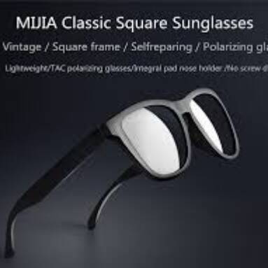 €17 with coupon for Original XIAOMI Mijia Classic Square Sunglasses Selfrepairing TAC Polarizing Lense No Scew Sunglasses 6 Layer Polarizing Film from EU CZ warehouse BANGGOOD