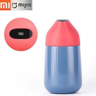 €24 with coupon for XIAOMI XIAOMI Mijia Kiss Kiss Fish Smart OLED Bottle with Screen Display Temperature Sensor Mini Water Bottle Thermos Cup Vacuum Insulation Bottle – Blue from BANGGOOD