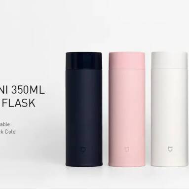 €15 with coupon for XIAOMI Mijia Mini 350ML Vacuum Thermos Bottle Long Lasting Insulation Keep Cold SUS 304 Stainless Steel Vacuum Water Bottles – Black from EU CZ warehouse BANGGOOD
