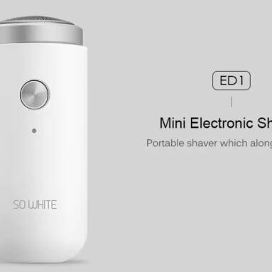$11 with coupon for XIAOMI SO WHITE ED1 Mini Portable Electric Shaver from GEARVITA