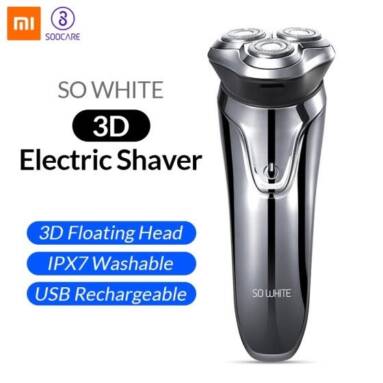 €17 with coupon for XIAOMI SOOCAS SO WHITE Wireless 3D Smart Control USB Charging Electric Razor Shaver from BANGGOOD