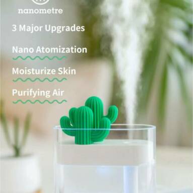 €7 with coupon for XIAOMI SOTHING 319 Clear Cactus Ultrasonic Air Humidifier 160ML Color Light USB Air Purifier Anion Mist Maker Water Atomizer from BANGGOOD