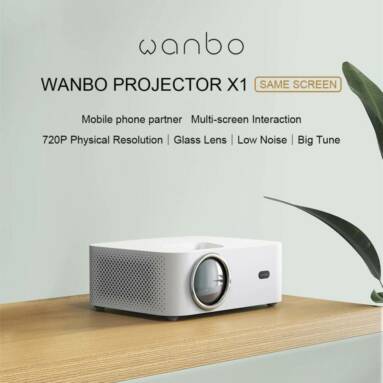 €80 with coupon for [Global Version] XIAOMI Wanbo X1 Projector Phone Same Screen 1080P Supported 300 ANSI Lumens Wireless Projection Anti-Dust Home Theater Outdoor Movie from EU ES warehouse BANGGOOD