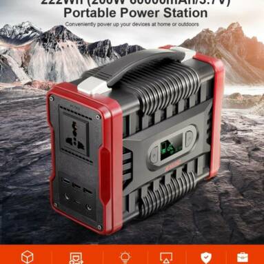 €119 with coupon for XMUND XD-PS1 222wh Portable Power Station 3.7V 60000MAH Solar Power Generator Emergency Energy Supply Backup Battery for Outdoor Camping Portable Power Bank from EU CZ warehouse BANGGOOD