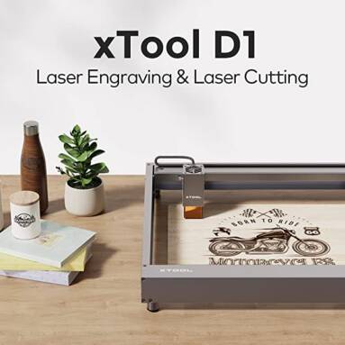 €487 with coupon for XTOOL D1 5W Portable DIY CNC Laser Engraving Machine Eye Protection Compressed Spot, 9600mm/min Diode Laser Engraving for Metal Wood Stone (432x406mm) from BANGGOOD