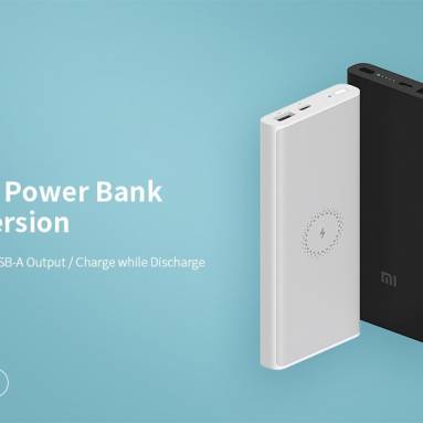 $18 with coupon for Xiaomi 10000mAh Wireless Power Bank 10W Qi Fast Wireless Charger from BANGGOOD