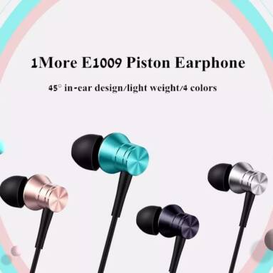 $6 with coupon for Xiaomi 1More E1009 Piston Fit In-ear Wired Control Earphones from GEARVITA