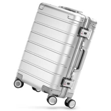 €159 with coupon for Xiaomi 20 inch Metal Travel Suitcase Universal Wheel  –  SILVER from GearBest