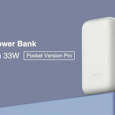 €36 with coupon for Xiaomi 33W Power Bank 10000mAh Pocket Edition Pro from GSHOPPER