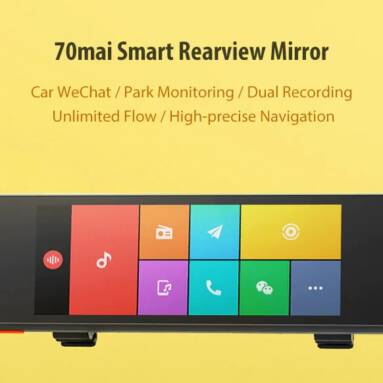 $182 with coupon for Xiaomi 70mai Smart Rearview Mirror 6.86 inch Car DVR Camera from GearBest