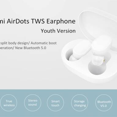 $48 with coupon for Xiaomi Airdots TWS Bluetooth 5.0 Earphone Global Version from GearVita