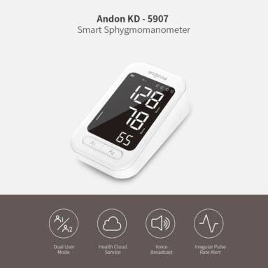 $45 with coupon for Xiaomi Andon KD-5907 Smart Sphygmomanometer 5.2 inch LED Display from GEARVITA