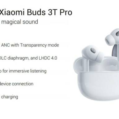 €86 with coupon for Xiaomi Buds 3T Pro from EU warehouse GOBOO