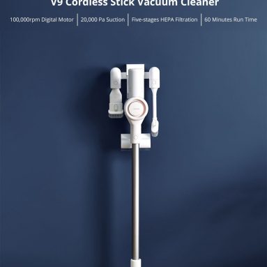 € 144 met coupon voor Dreame V9 draadloze handstofzuiger van Xiaomi Youpin met 20000Pa zuigkracht 100000 RPM borstelloze motor EU CZ magazijn van BANGGOOD