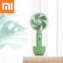 Xiaomi Guildford 2 In 1 Mini Handheld Fan USB Rechargeable Cooling Wind 3 Speed Retro Desk Fan Portable For Camping Travel - Green