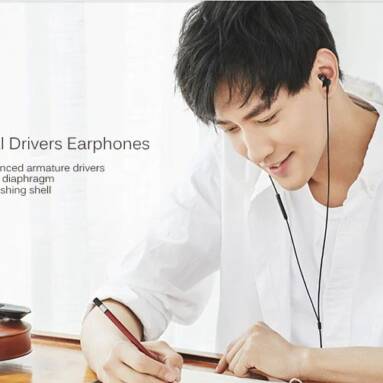 $15 with coupon for Xiaomi Hybrid Dual Drivers Earphones(QTEJ03JY) from GEARVITA