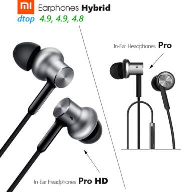 €18 with coupon for Original Xiaomi Hybrid Pro Three Drivers Graphene Earphone Headphone With Mic For iPhone Android – Silver from BANGGOOD