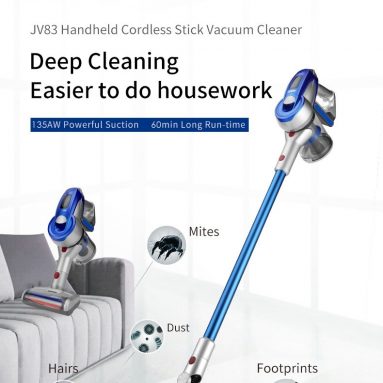 €150 with coupon for Xiaomi JIMMY JV83 Cordless Stick Vacuum Cleaner 135AW Suction 60 Minute Run Time – Global Version  from EU PL CZ warehouse BANGGOOD