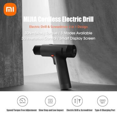 €92 with coupon for Xiaomi MIJIA Cordless Electric Drill Kit Electric Screwdriver/Drill MJWSZNJYDZ001QW from EU GERMANY warehouse TOMTOP