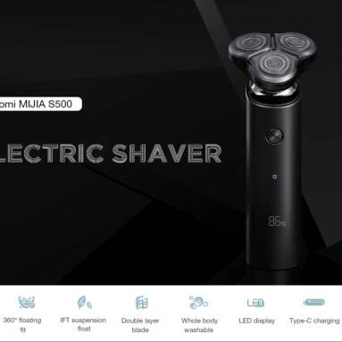 €50 with coupon for Xiaomi MIJIA S500 LED Display Washable Electric Shaver from EU warehouse GSHOPPER