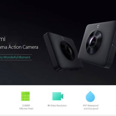 $208 with coupon for Xiaomi Mi 4K Sphere Panorama Action Camera from GEARVITA