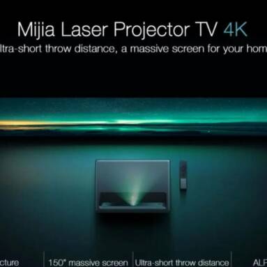 €1511 with coupon for Xiaomi Mijia 4K UHD Laser Projector 5000LM 3000:1 Contrast Ratio 150″ Image 0.233:1 Throw Ratio ALPD 3.0 MIUI TV from GEEKBUYING
