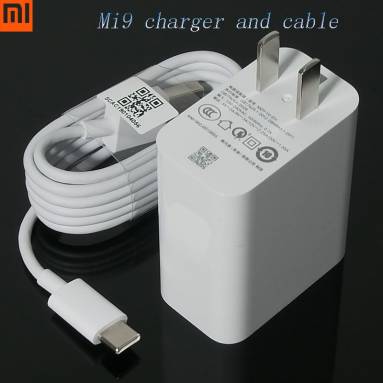 $12 with coupon for Xiaomi Mi 9 Mi 9 SE Fast Charger QC 4.0 27W EU Adapter and Cable from GEARVITA