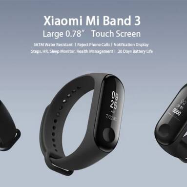 $19 with coupon for Xiaomi Mi Band 3 Smart Bracelet Wristband (Global Version) from GEARVITA