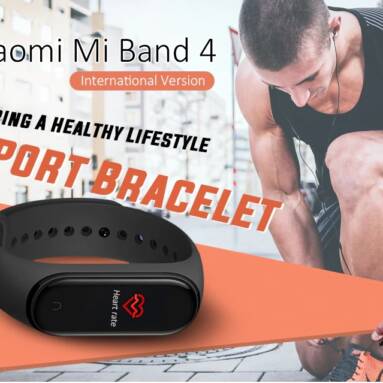 €18 with coupon for Xiaomi Mi band 4 AMOLED Color Screen Wristband bluetooth 5.0 5ATM Long Standby Smart Watch International Version from BANGGOOD