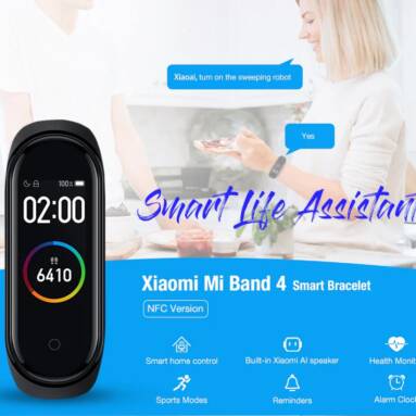 $50 with coupon for Xiaomi Mi Band 4 Smart Bracelet NFC Version from GEARBEST