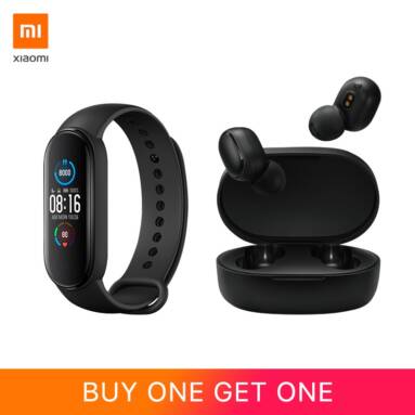 €32 with coupon for Xiaomi Mi Band 5 Bracelet 1.1′ Screen Fitness Trac（Get Mi True Wireless Earbuds Basic 2 Global For Free) from EU warehouse GSHOPPER