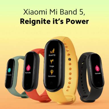 €19 with coupon for Xiaomi Mi Band 5 Bracelet 1.1′ Screen Fitness Tracker Intelligent [Global Version] from EU warehouse GSHOPPER