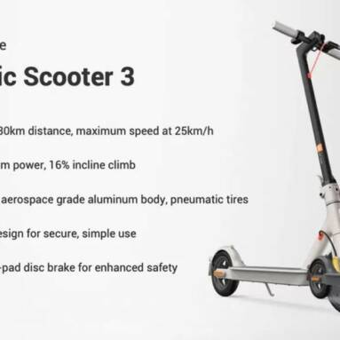 €376 with coupon for World Premiere] Xiaomi Mi Electric Scooter 3 Smart E-Scooter 30km Distance 7650mAh Battery MIJIA Adulte Bicycle Fold Skateboard from EU warehouse ALIEXPRESS