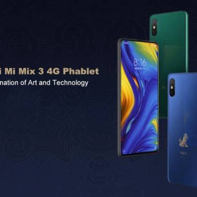 €615 with coupon for Xiaomi Mi MIX 3 6.39 inch 8GB RAM 256GB ROM Snapdragon 845 Octa core Smartphone from BANGGOOD