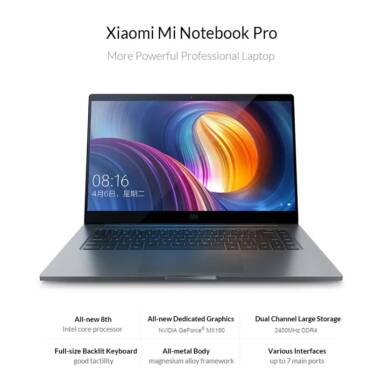 €905 with coupon for Xiaomi Mi Notebook Pro 2019 Laptop – Gray 256GB SSD from GEARBEST